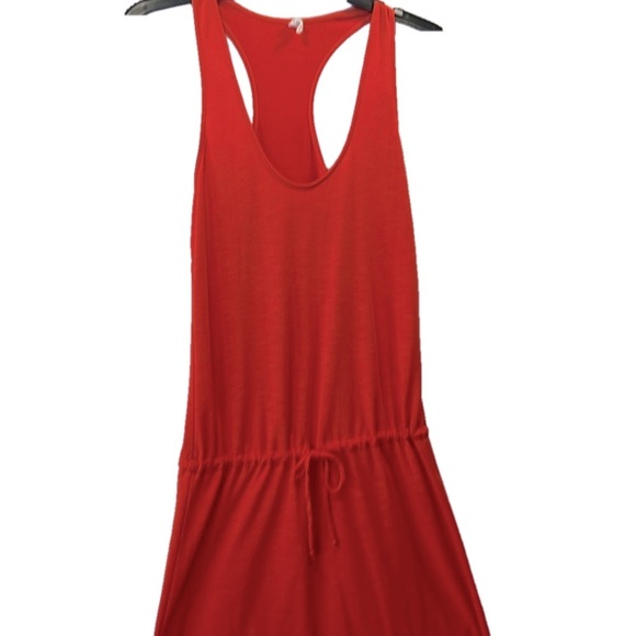 Lanston Dress, SZ S, PTP 17”, Tie W18”, W down 40”, Maxi Dress, Orange, - Picture 2 of 5